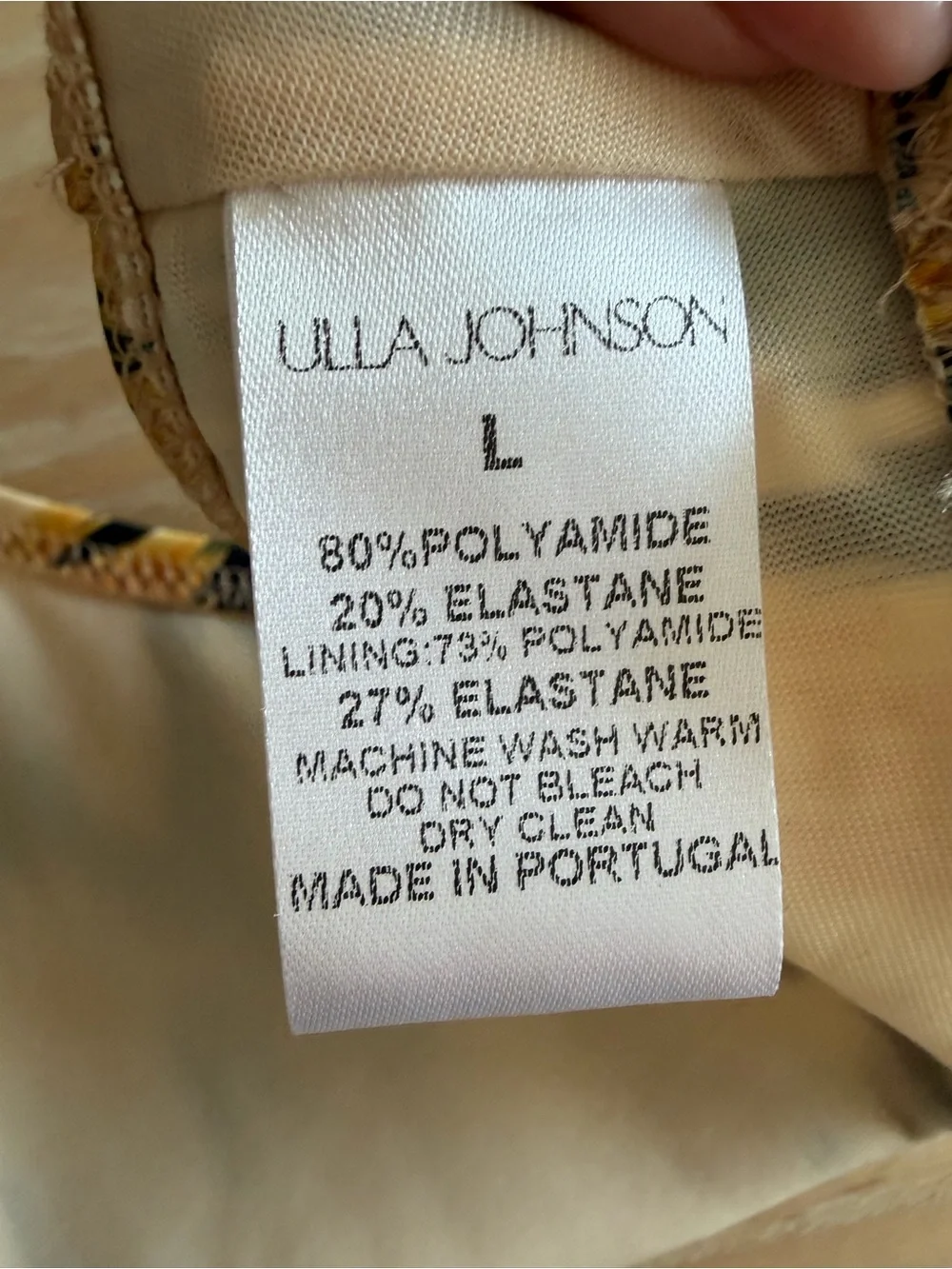 Ulla Johnson Solara Yellow and Black Ikat-Print Bikini Set